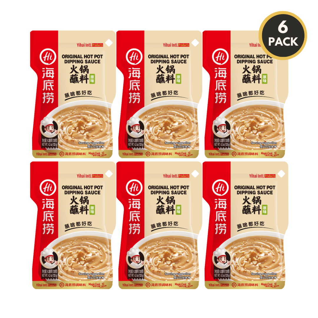 Six-pack of HAIDILAO Original Hot Pot Dipping Sauce, 4.2oz (120g) each