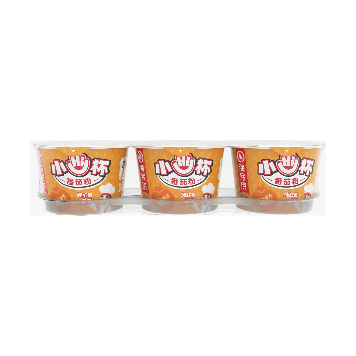 HAIDILAO Mini Cup Tomato Vermicelli 3-Pack package front, product photo on a white background