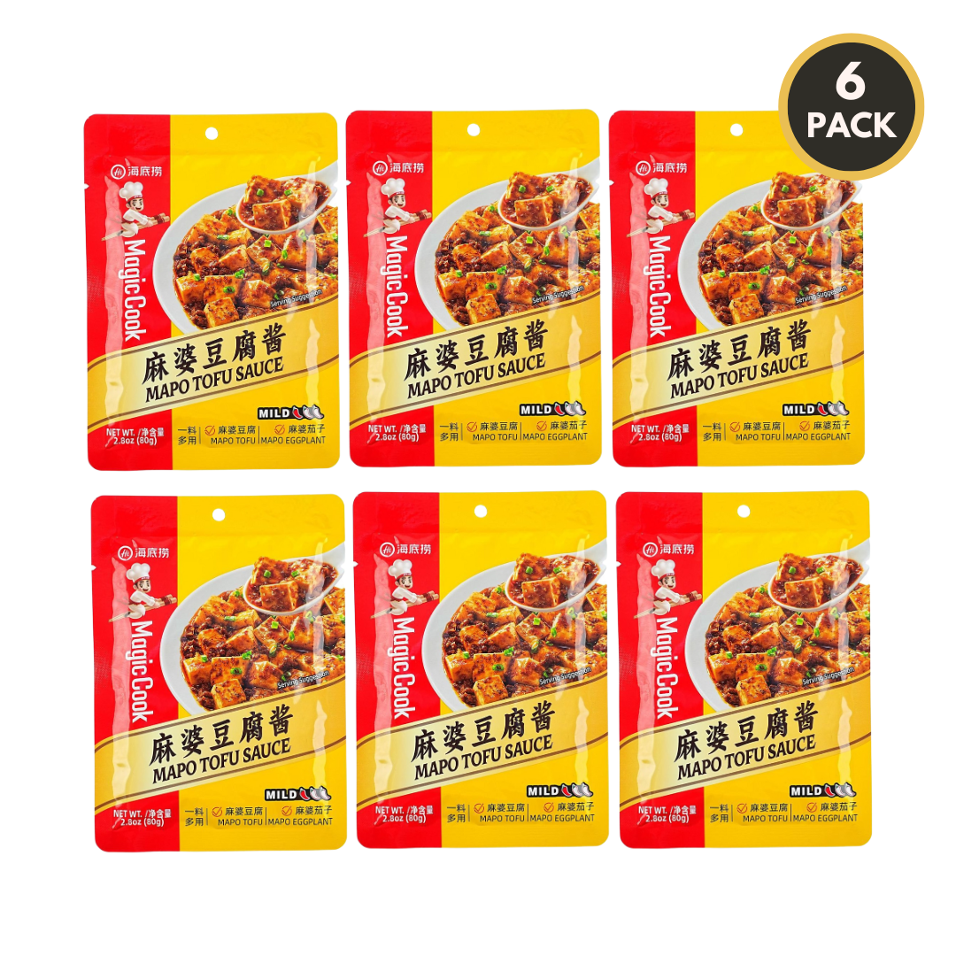 6-pack of HAIDILAO Mapo Tofu Sauce packages