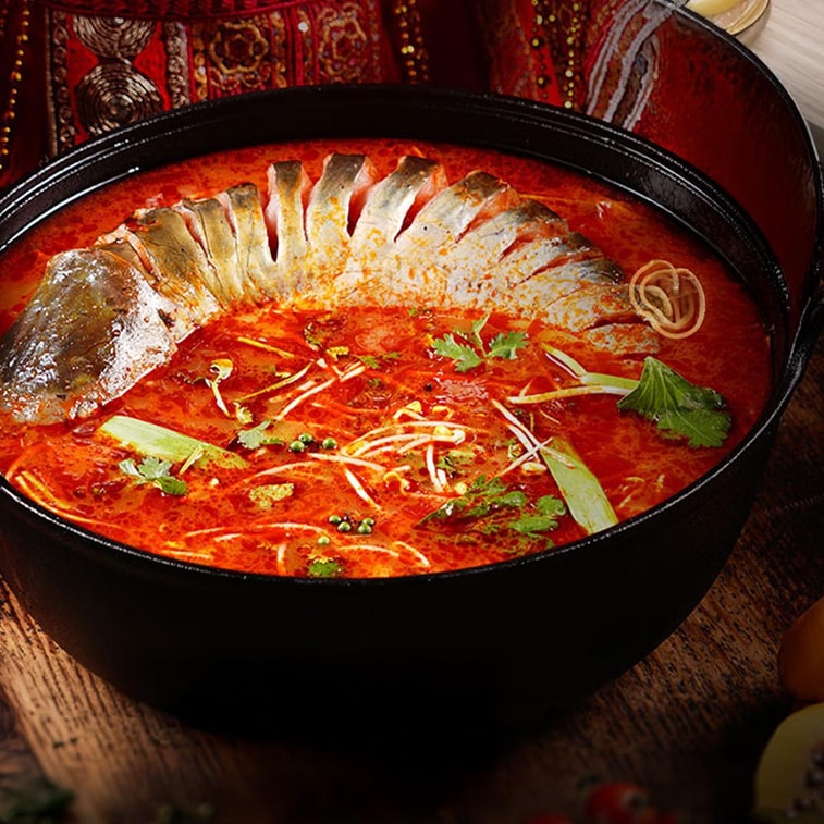 Haidilao Guizhou-Style Red Sour Soup Broth, Spicy &amp; Sour Hot Pot Soup Base, 8.47oz (240g)