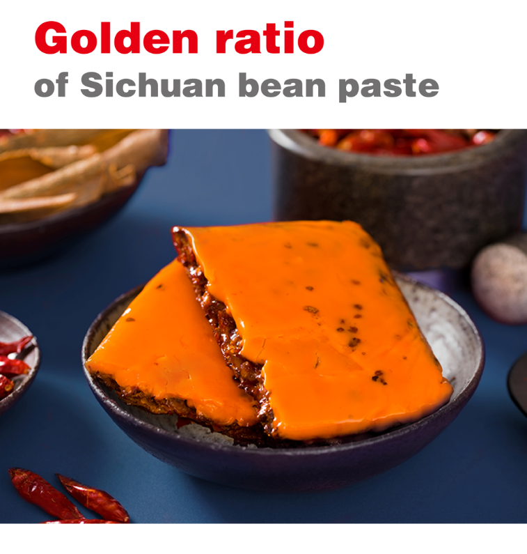 Golden ratio of Sichuan bean paste used in HAIDILAO Beef Tallow Hot Pot Soup Base